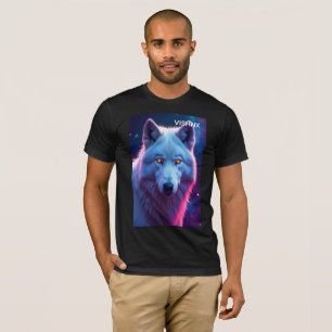 Majestic Celestial White Wolf with Glowing Eyes T-Shirt