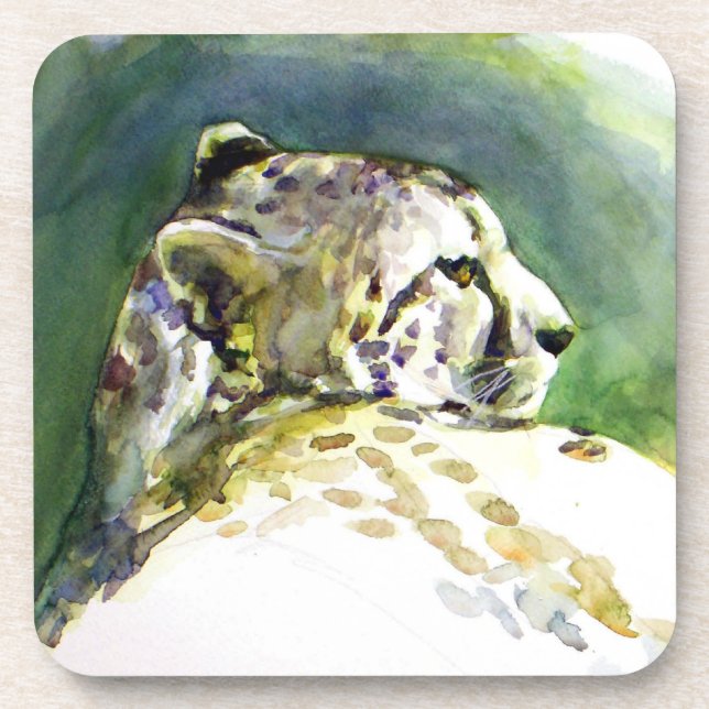 Majestic Cheetah Cork Coaster (Front)