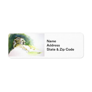 Majestic Cheetah Label Return Address Label