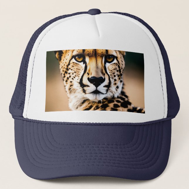 Majestic Cheetah – Speed and Grace of the Savannah Trucker Hat (Front)
