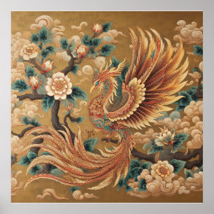 Majestic Chinese Phoenix – Traditional Myth Art  Poster
