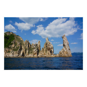 Majestic Coastal Spires – Triozyorye, Sea of Japan Poster