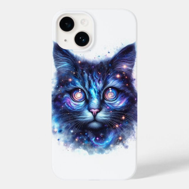 Majestic Cosmic Galaxy Cat - Nebula Space Fantasy  Case-Mate iPhone Case (Back)