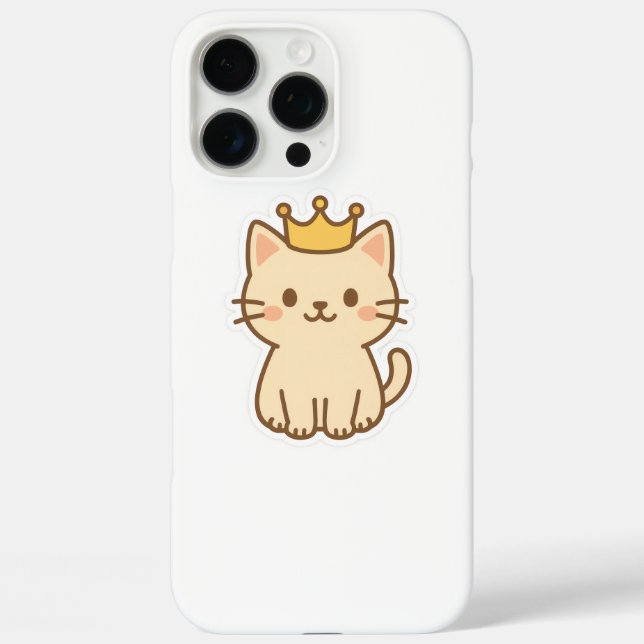 Majestic Cuddly Cat with a Crown Case-Mate iPhone Case (Back)