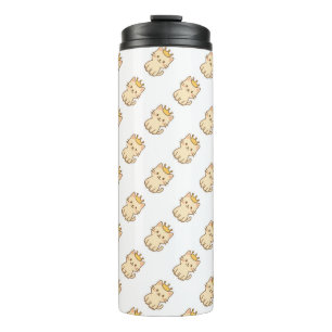Majestic Cuddly Cat with a Crown Thermal Tumbler