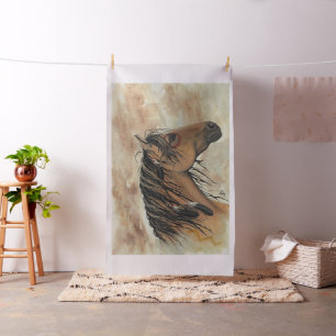 Majestic Curly Horse Mustang by Bihrle Fabric