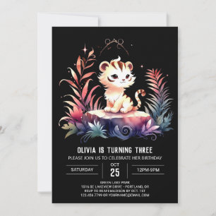 Majestic Custom Tiger Birthday Invitation