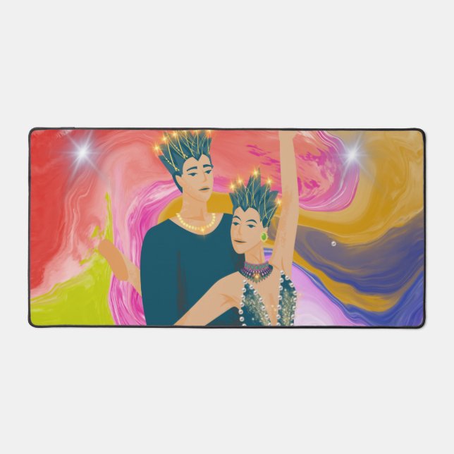 Majestic Dance of Colours Desk Mat (Front)