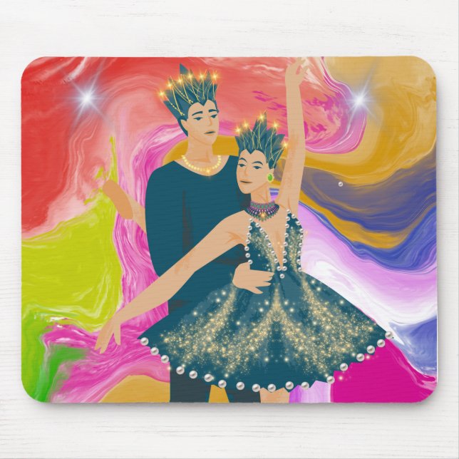 Majestic Dance of Colours Mouse Pad (Front)