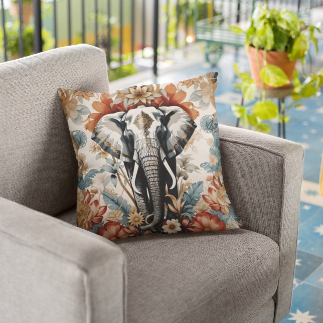 Majestic Decorated Elephant Wildlife Cushion (Creator Uploaded)