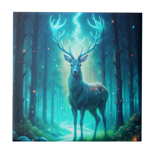 Majestic Deer Ceramic Tile (Front)