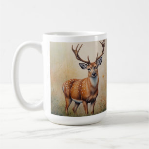 Majestic Deer In Autumn Forest Wildlife Coffee Mug