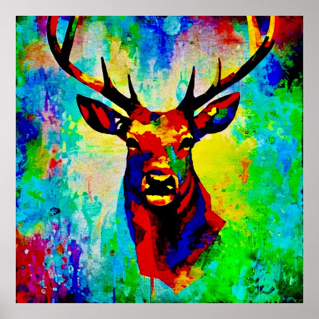 majestic deer poster (Front)