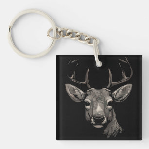 Majestic Deer with Large Antlers Key Ring