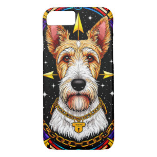 Majestic Dog Portrait in Stained Glass Style iPhone 8/7 Case