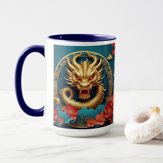 Majestic Dragon Chinese New Year Mug (With Donut)