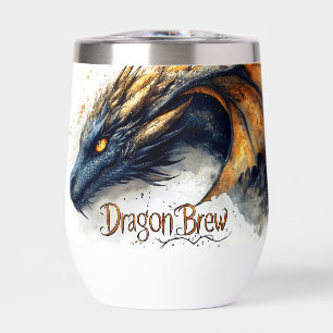 Majestic Dragon Head Watercolor Illustration