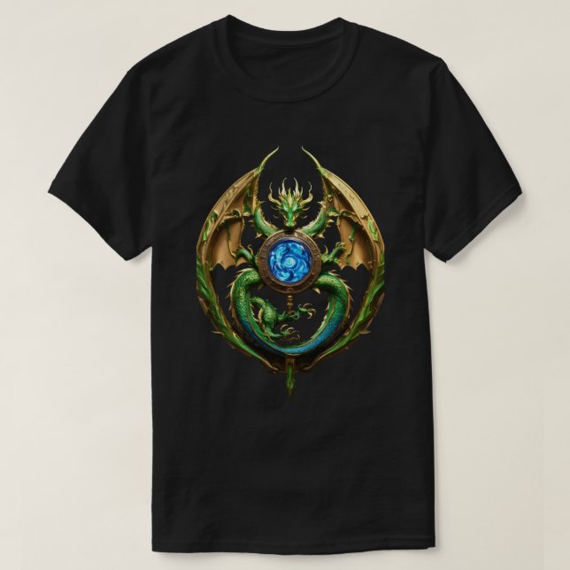 Majestic Dragon Symbol T-Shirt – Power & Wisdom (Design Front)