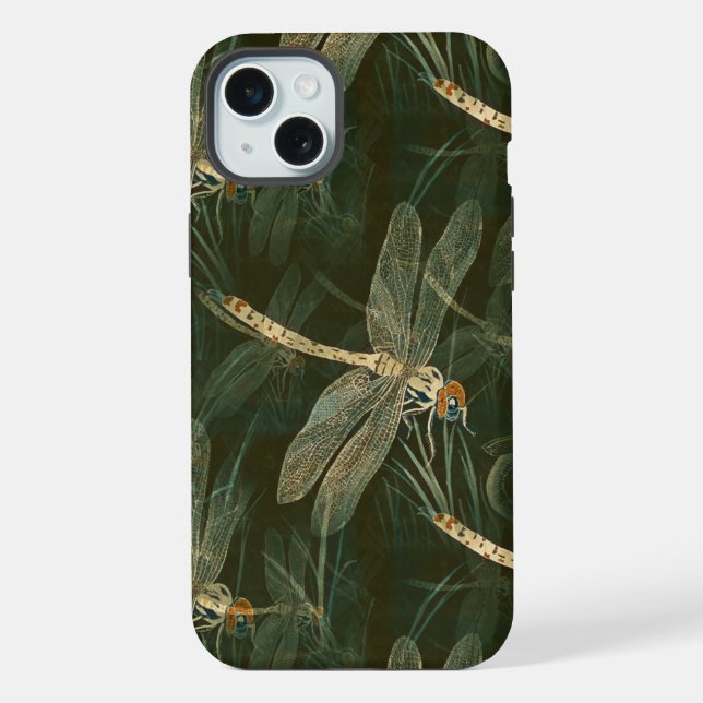 Majestic Dragonfly Pattern iPhone Case (Back)