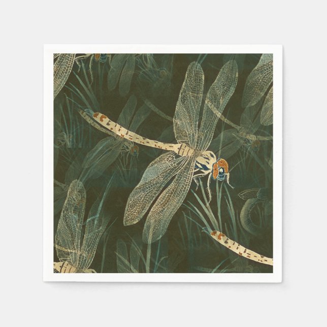 Majestic Dragonfly Pattern  Napkin (Front)
