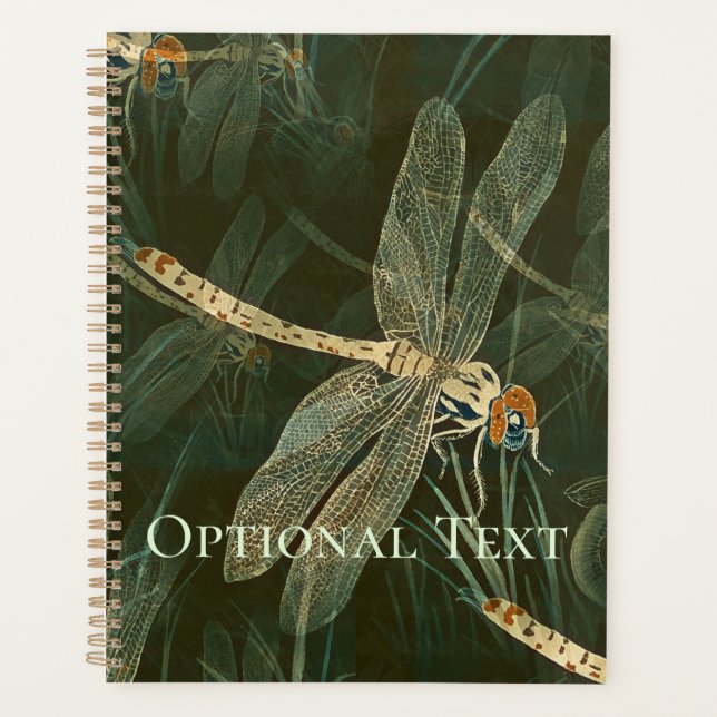 Majestic Dragonfly Pattern  Planner (Front)