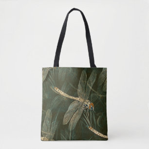 Majestic Dragonfly Pattern Tote Bag
