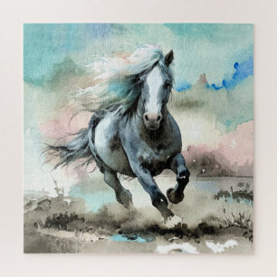 Majestic Draught Horse Watercolour Jigsaw Puzzle