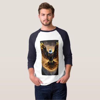 Majestic Eagle Black and Gold T-Shirt