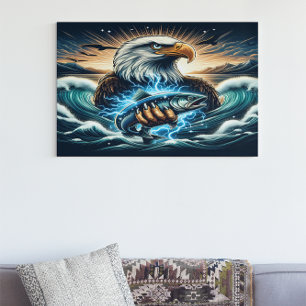 Majestic Eagle Catch Poster