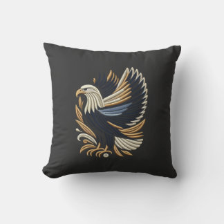 Majestic Eagle Embroidery Design | Bold Patriotic Cushion