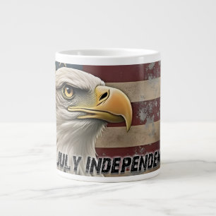 Majestic Eagle & Flag – Spirit of Freedom Large Coffee Mug