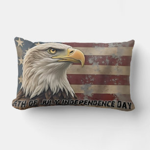 Majestic Eagle & Flag – Spirit of Freedom Lumbar Cushion