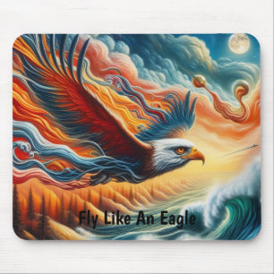 Majestic Eagle Fly Like An Eagle Fantasy Art Mouse Pad