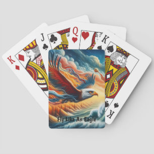 Majestic Eagle Fly Like An Eagle Fantasy Art Playing Cards