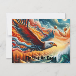Majestic Eagle Fly Like An Eagle Fantasy Art Postcard
