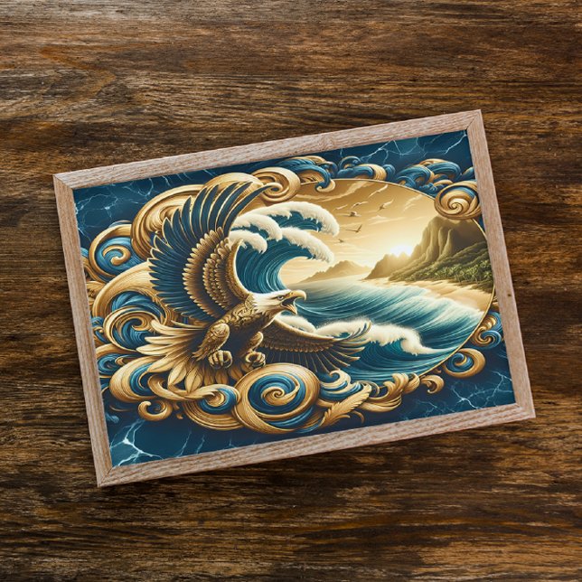 Majestic Eagle Flying Over Water Poster (Creator Uploaded)