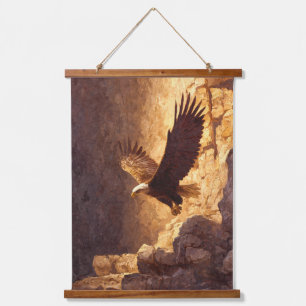Majestic Eagle Golden Canyon Wall Tapestry