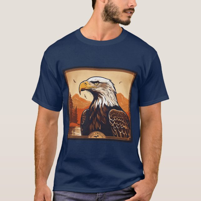 "Majestic Eagle Graphic T-Shirt" T-Shirt (Front)