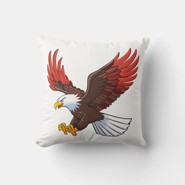 Majestic eagle in flight cushion (Front)
