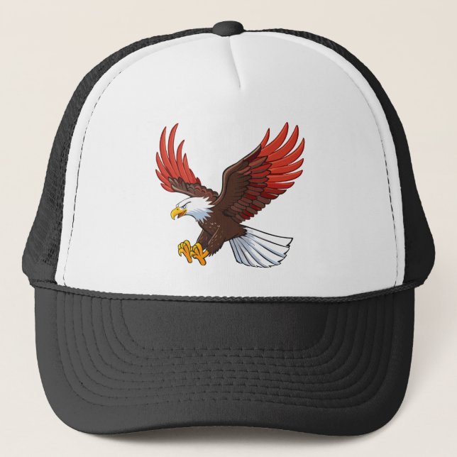 Majestic eagle in flight trucker hat (Front)