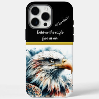 Majestic eagle in stunning watercolor style iPhone 16 pro max case