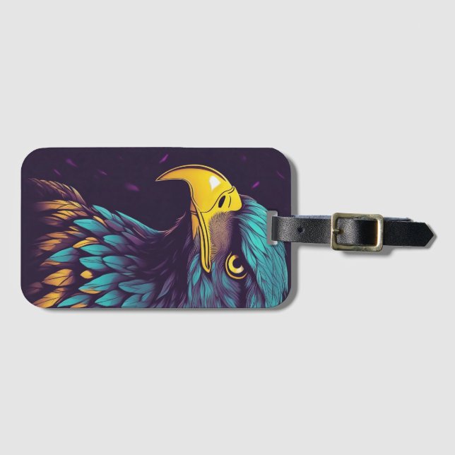 Majestic Eagle in vibrant Colours Luggage Tag (Front Horizontal)