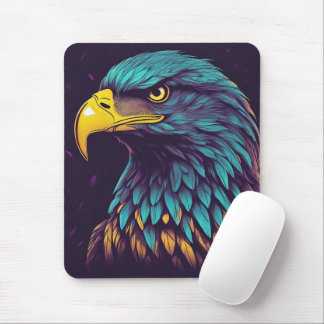 Majestic Eagle in vibrant Colours Mouse Pad