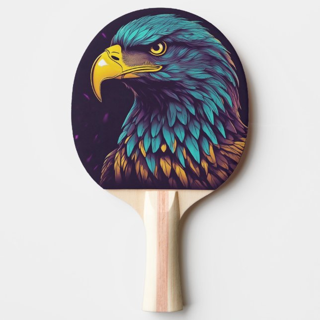 Majestic Eagle in vibrant Colours Ping Pong Paddle (Front)