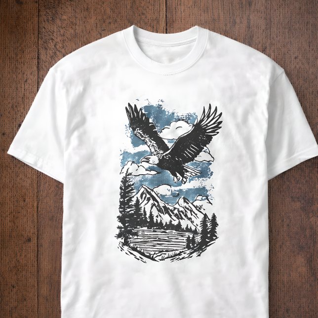 Majestic Eagle Mountain Lake Nature Wildlife  T-Shirt (Creator Uploaded)