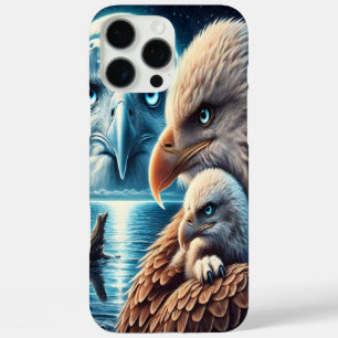 Majestic Eagle Over Luminous Ocean Moon iPhone 16 Pro Max Case