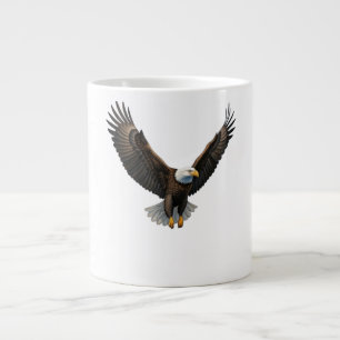 Majestic Eagle Soar T-Shirt Design Large Coffee Mug