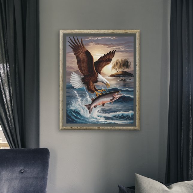 Majestic Eagle Soaring Above Prey Poster (Creator Uploaded)
