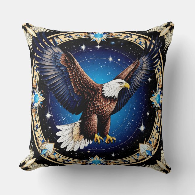 Majestic Eagle Soaring Cushion (Front)