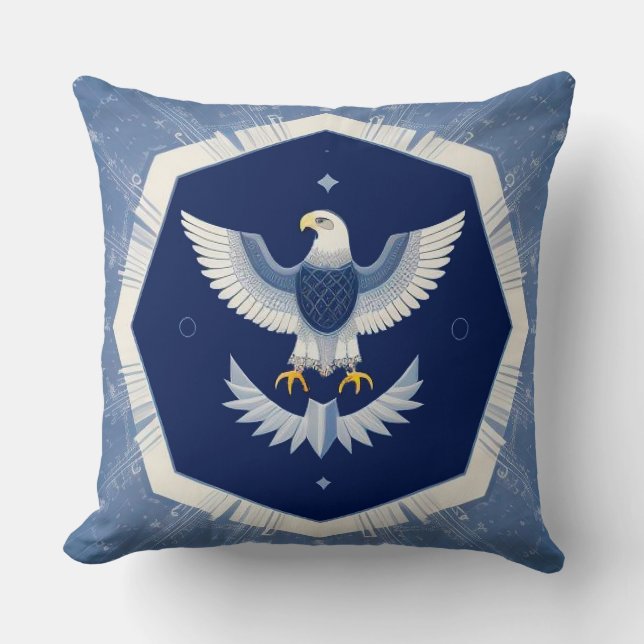 Majestic Eagle Soaring Stylish Artistic Gift Cushion (Front)
